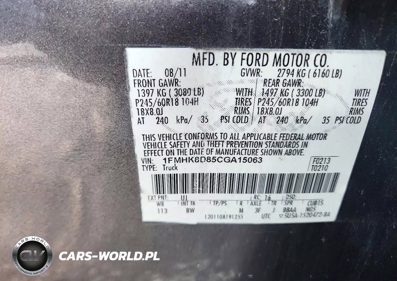 2012 Ford Explorer Xlt VIN:1FMHK8D85CGA15063 - 13