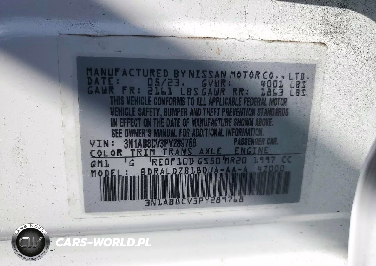 2023 Nissan Sentra Sv VIN:3N1AB8CV3PY289768 - 13