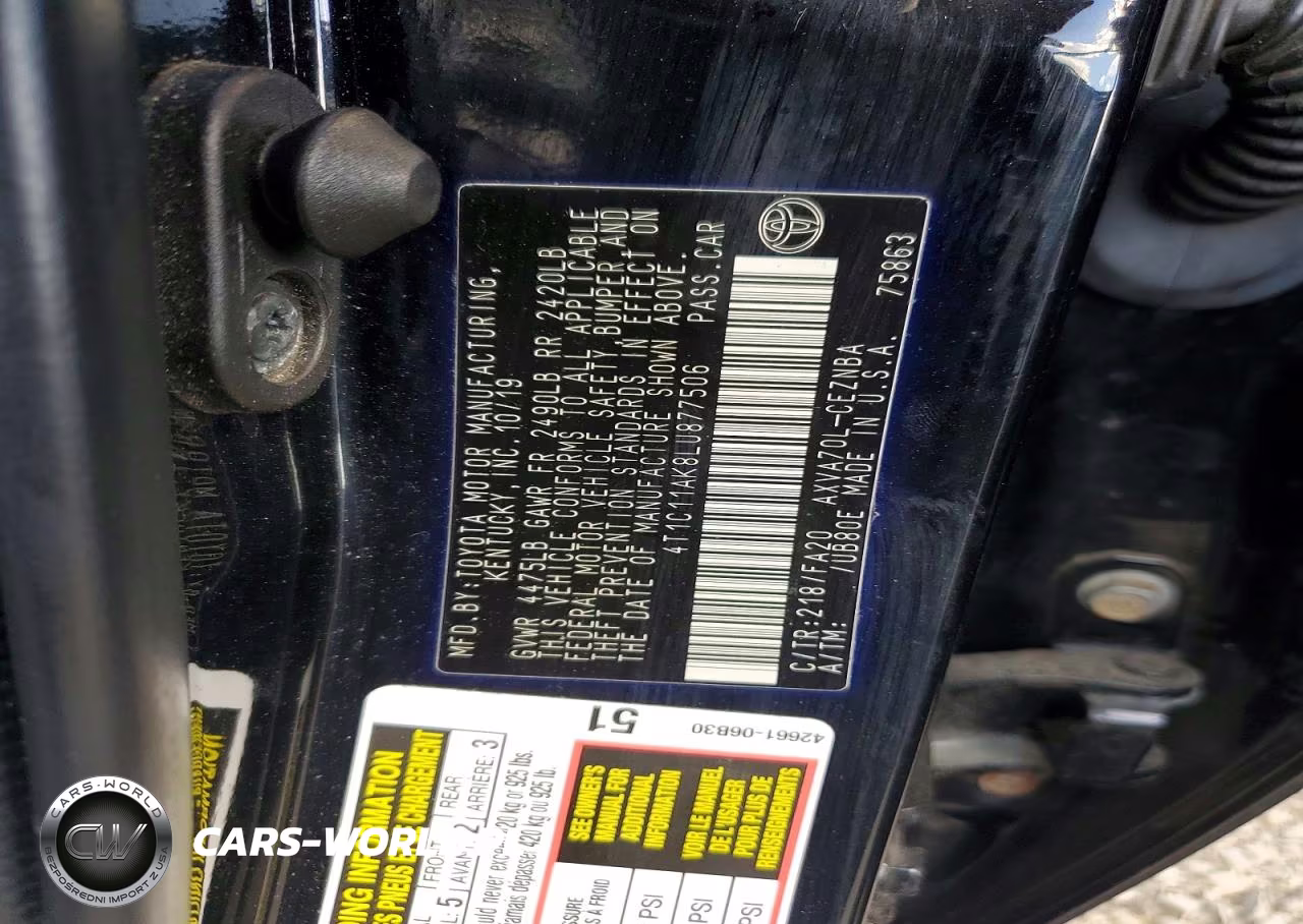 2020 Toyota Camry Le VIN:4T1C11AK8LU877506 - 12