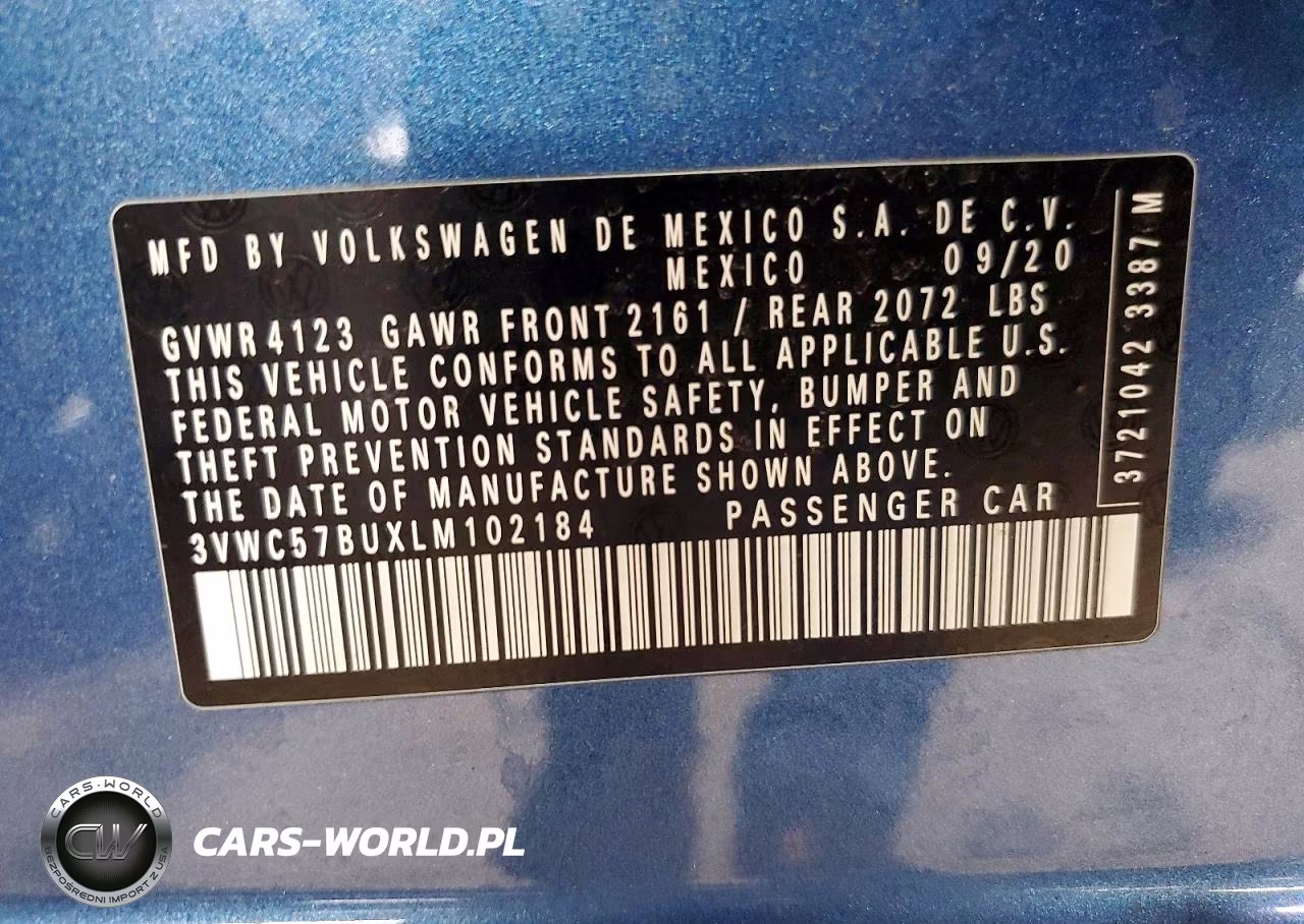 2020 Volkswagen Jetta S VIN:3VWC57BUXLM102184 - 12