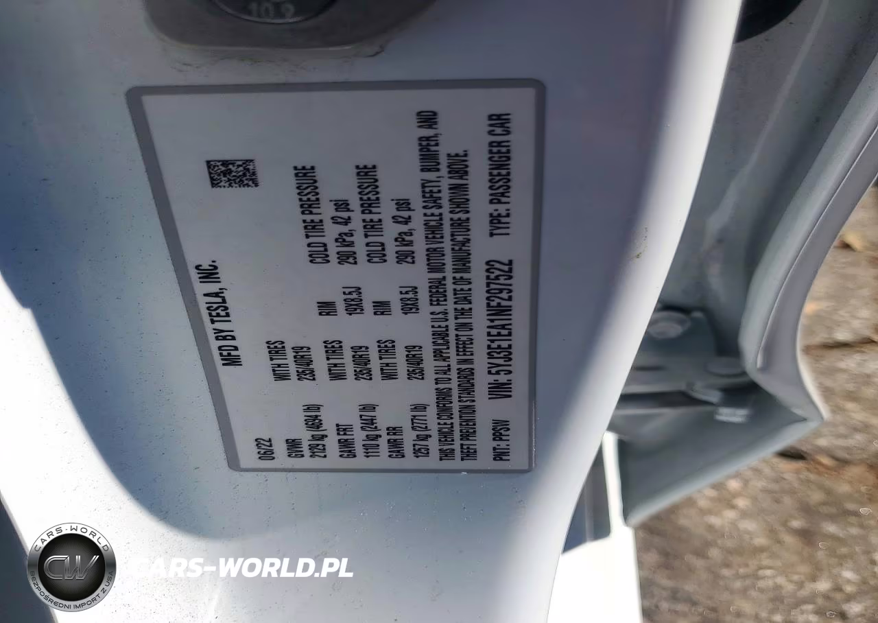 2022 Tesla Model 3 VIN:5YJ3E1EA1NF297522 - 12