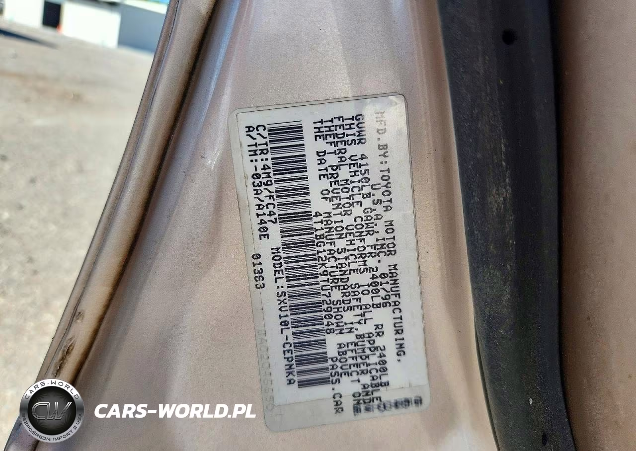 1996 Toyota Camry Le VIN:4T1BG12K9TU729048 - 12