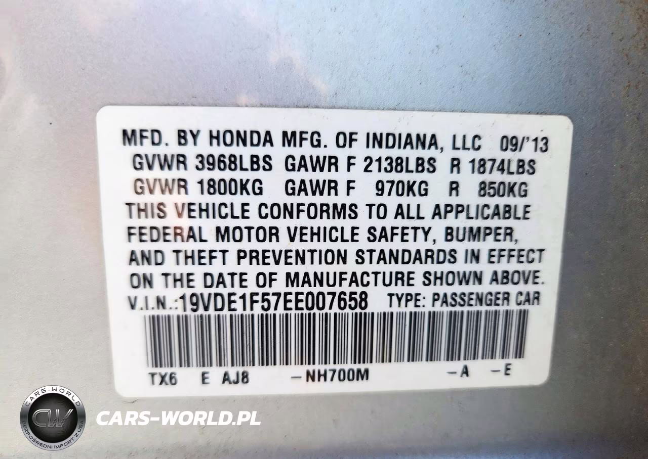 2014 Acura Ilx 20 Premium VIN:19VDE1F57EE007658 - 12