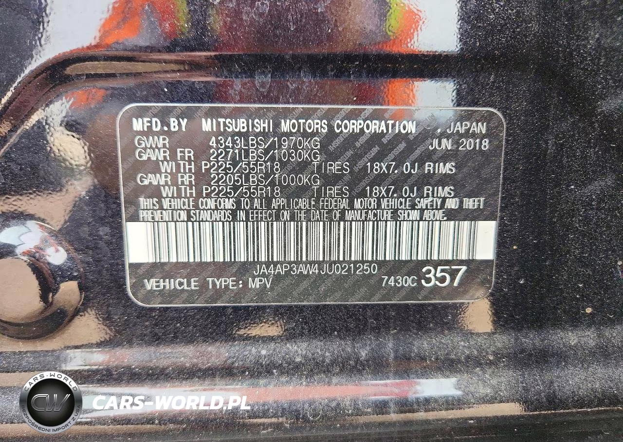 2018 Mitsubishi Outlander Sport Es VIN:JA4AP3AW4JU021250 - 14