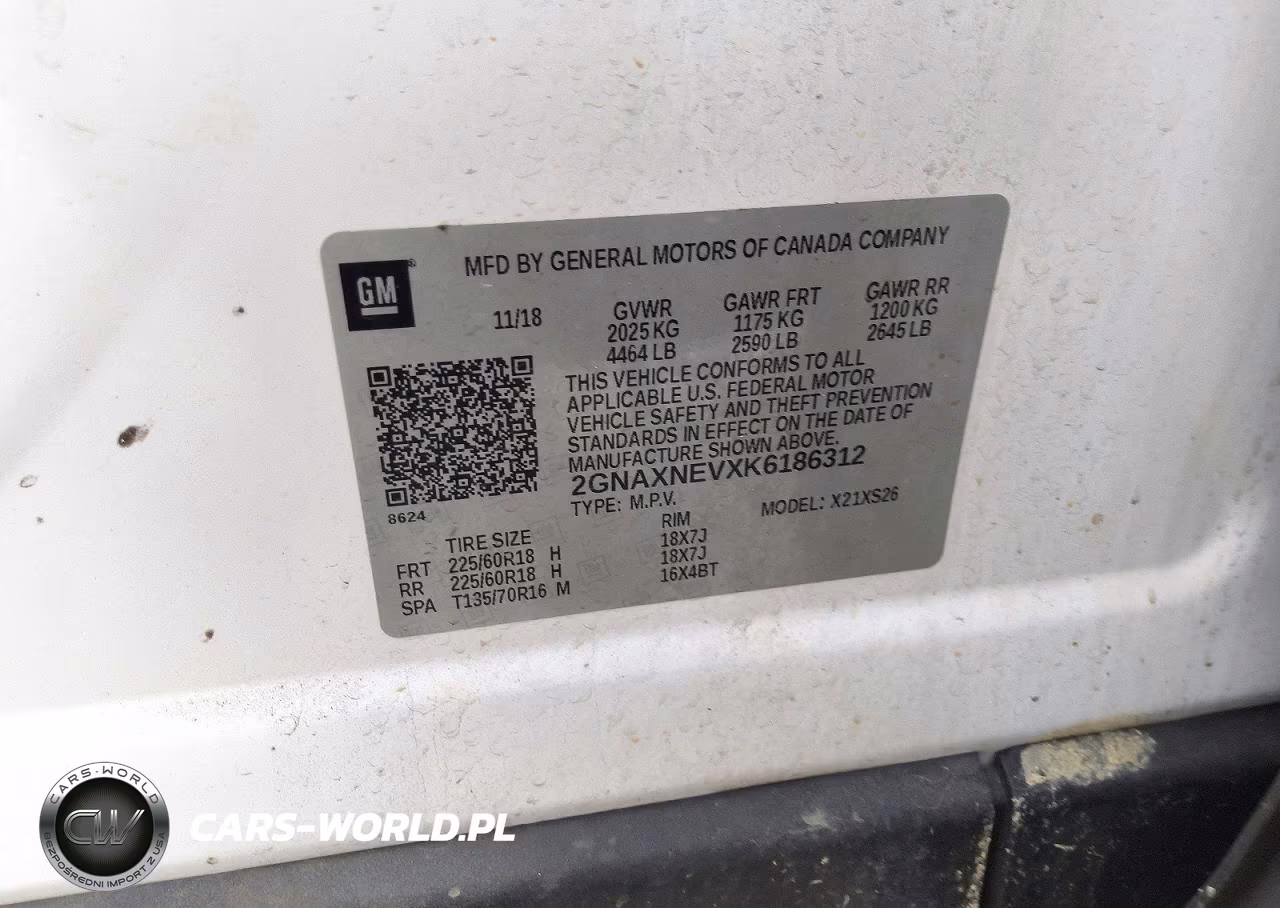 2019 Chevrolet Equinox Premier VIN:2GNAXNEVXK6186312 - 13
