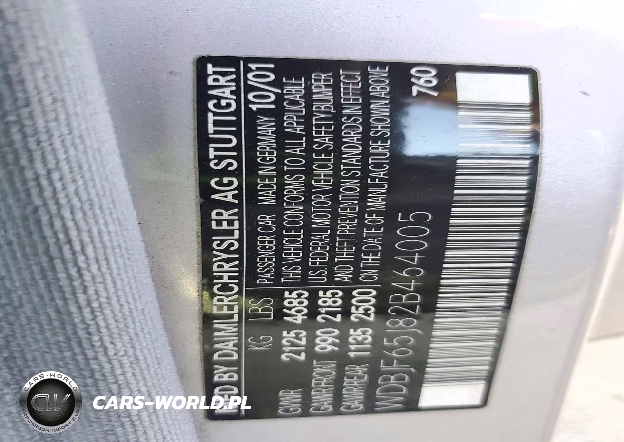 2002 Mercedes-Benz E 320 VIN:WDBJF65J82B464005 - 12