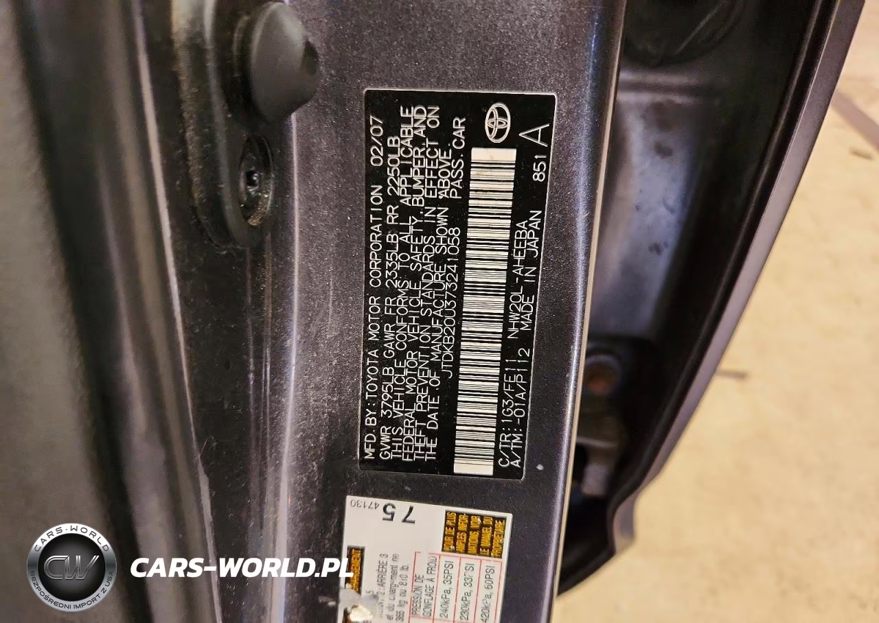 2007 Toyota Prius Base VIN:JTDKB20U373241058 - 12