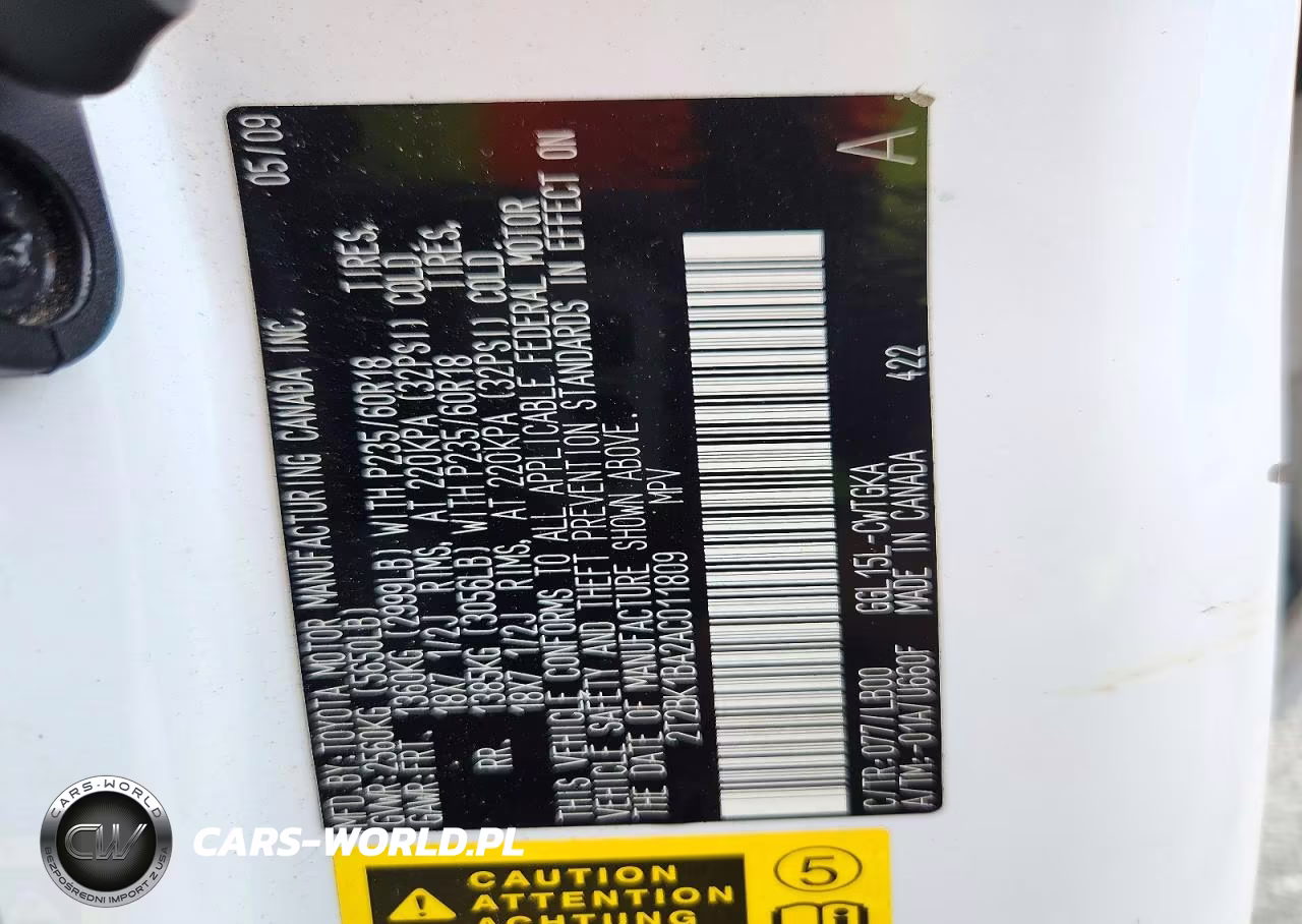 2010 Lexus Rx 350 VIN:2T2BK1BA2AC011809 - 13