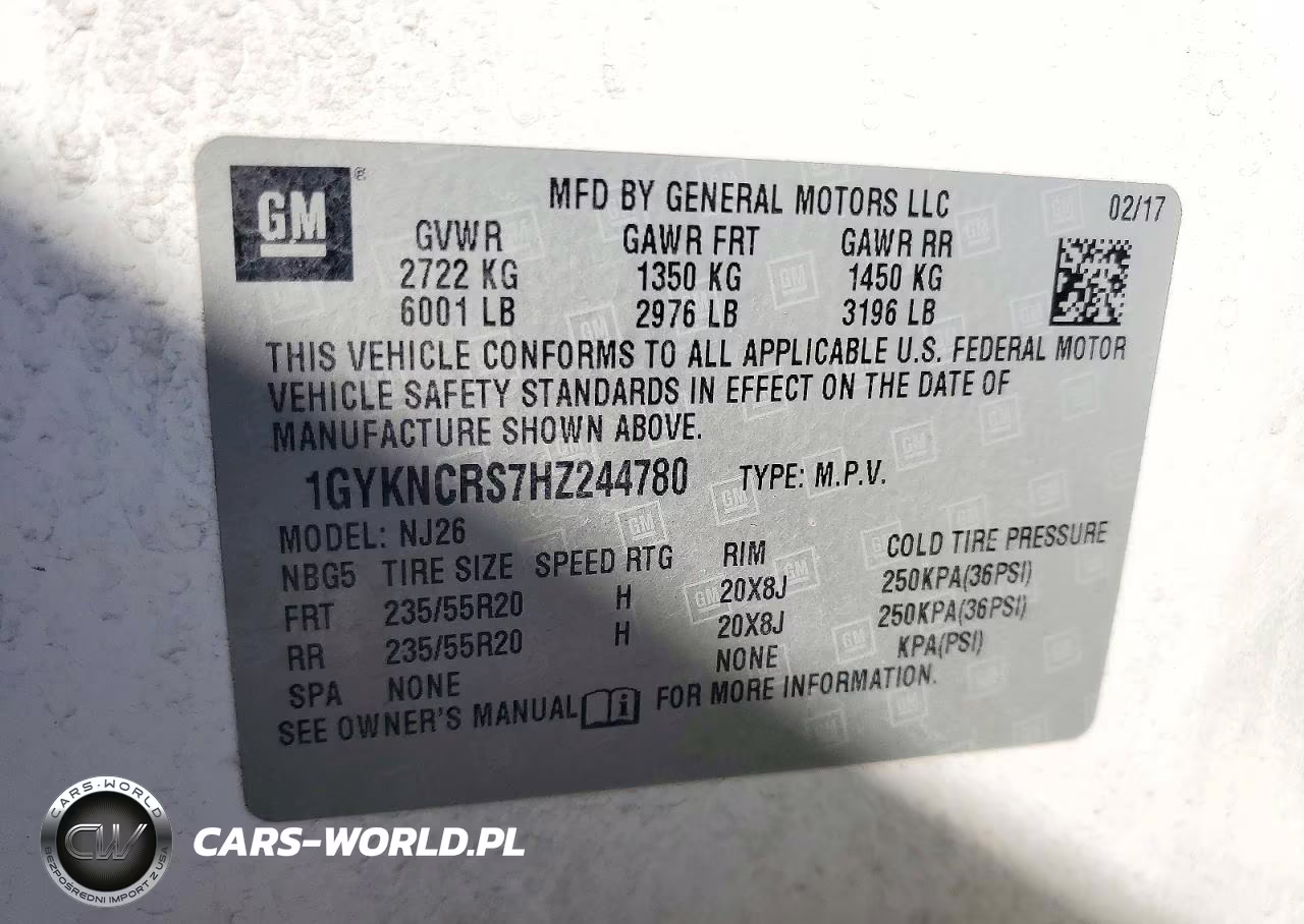 2017 Cadillac Xt5 Premium Luxury VIN:1GYKNCRS7HZ244780 - 14