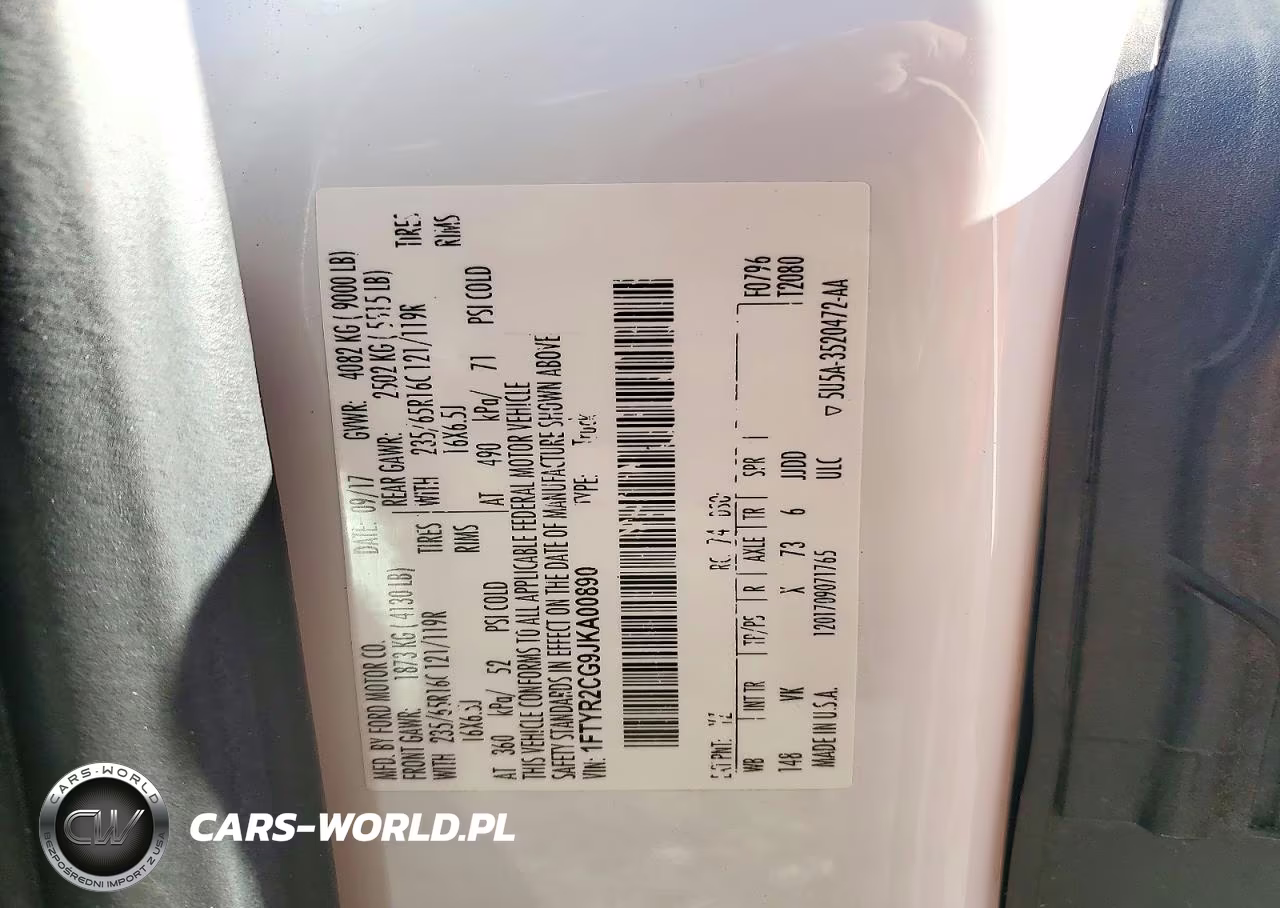 2018 Ford Transit 250 Delivery Van VIN:1FTYR2CG9JKA00890 - 12