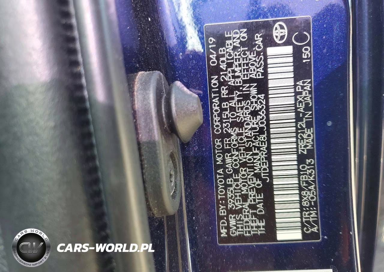 2020 Toyota Corolla Le VIN:JTDEPRAE8LJ036324 - 12