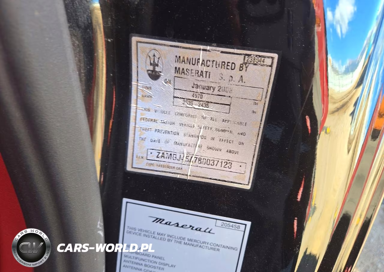 2008 Maserati Granturismo VIN:ZAMGJ45A780037123 - 12