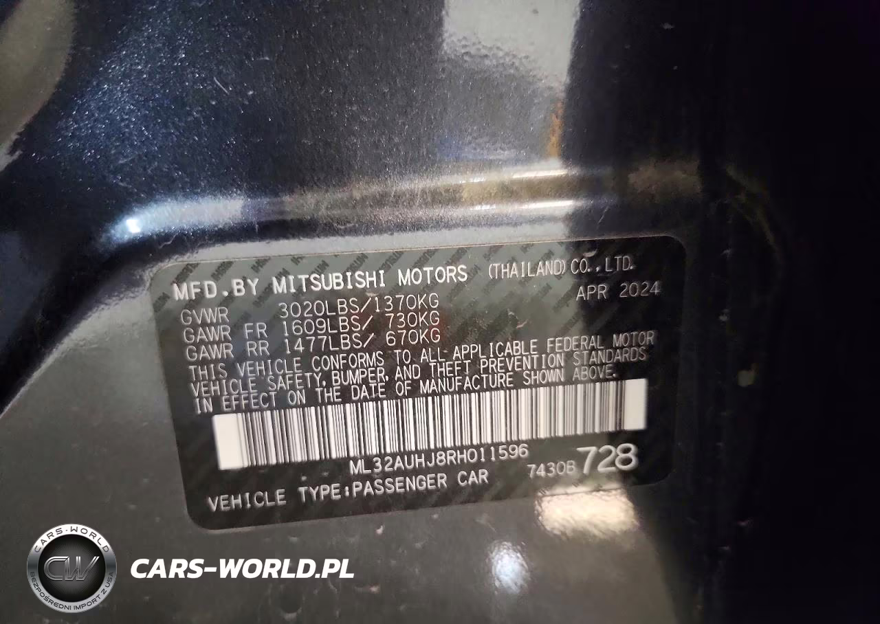 2024 Mitsubishi Mirage Es VIN:ML32AUHJ8RH011596 - 12