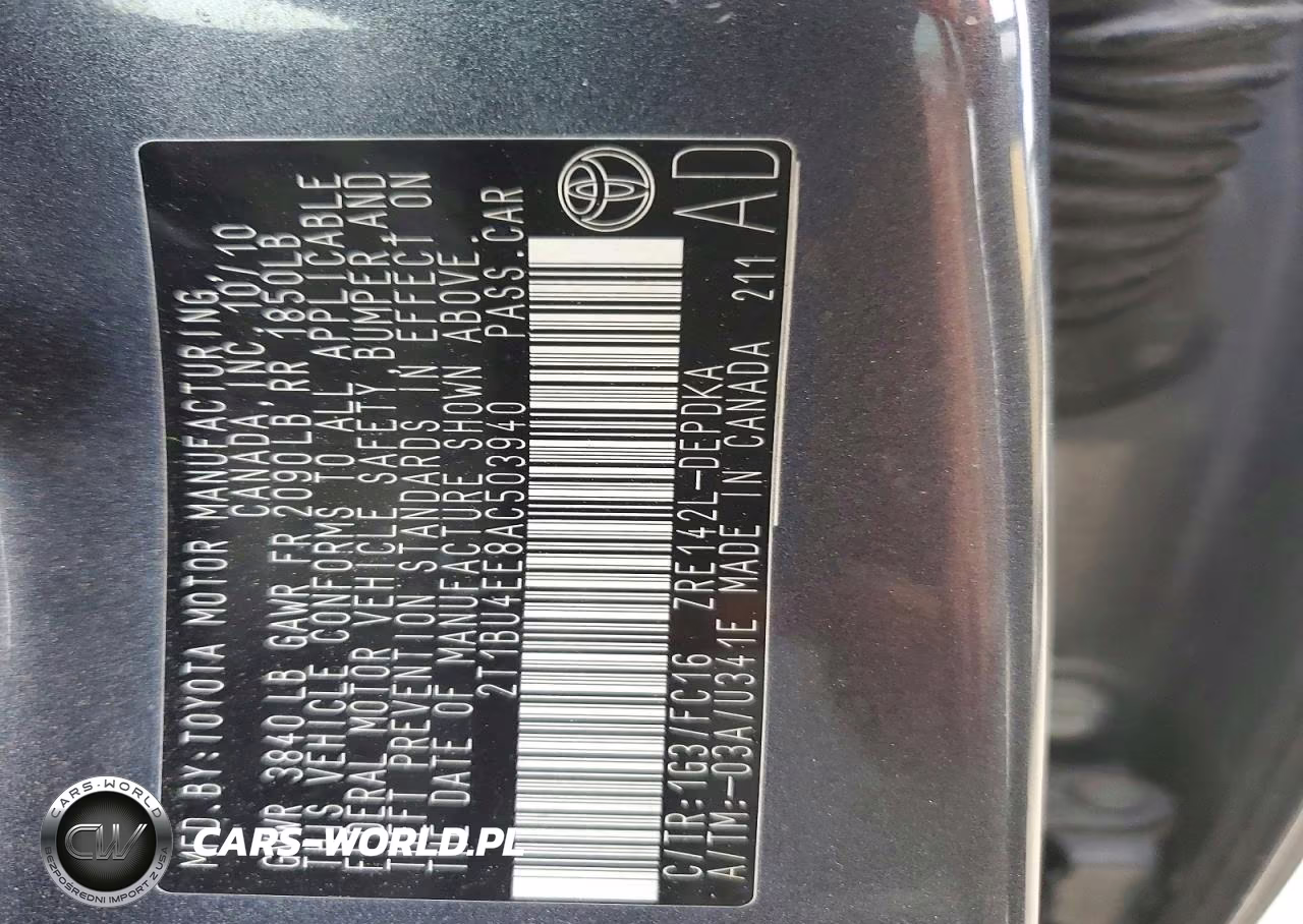 2010 Toyota Corolla Le VIN:2T1BU4EE8AC503940 - 12