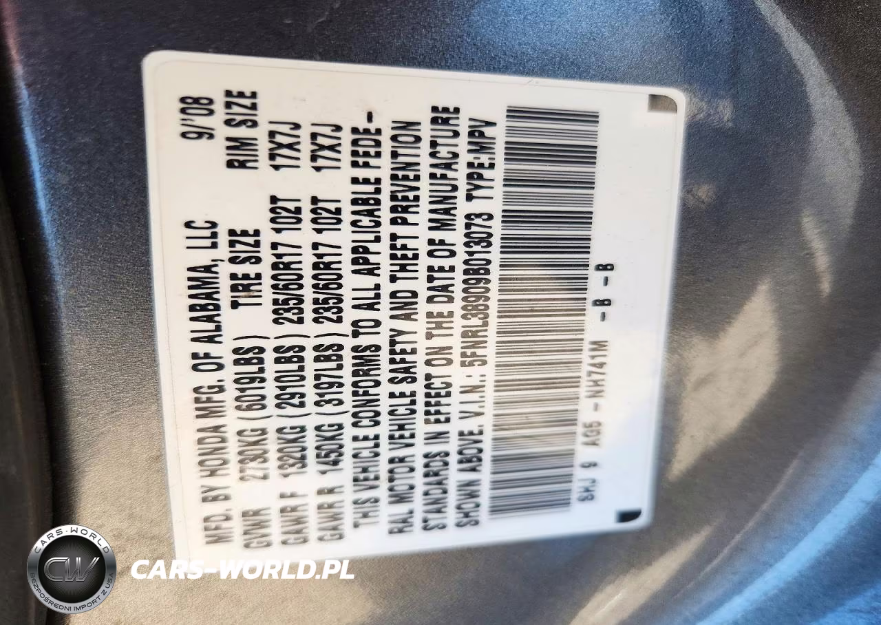2009 Honda Odyssey Touring VIN:5FNRL38909B013073 - 12