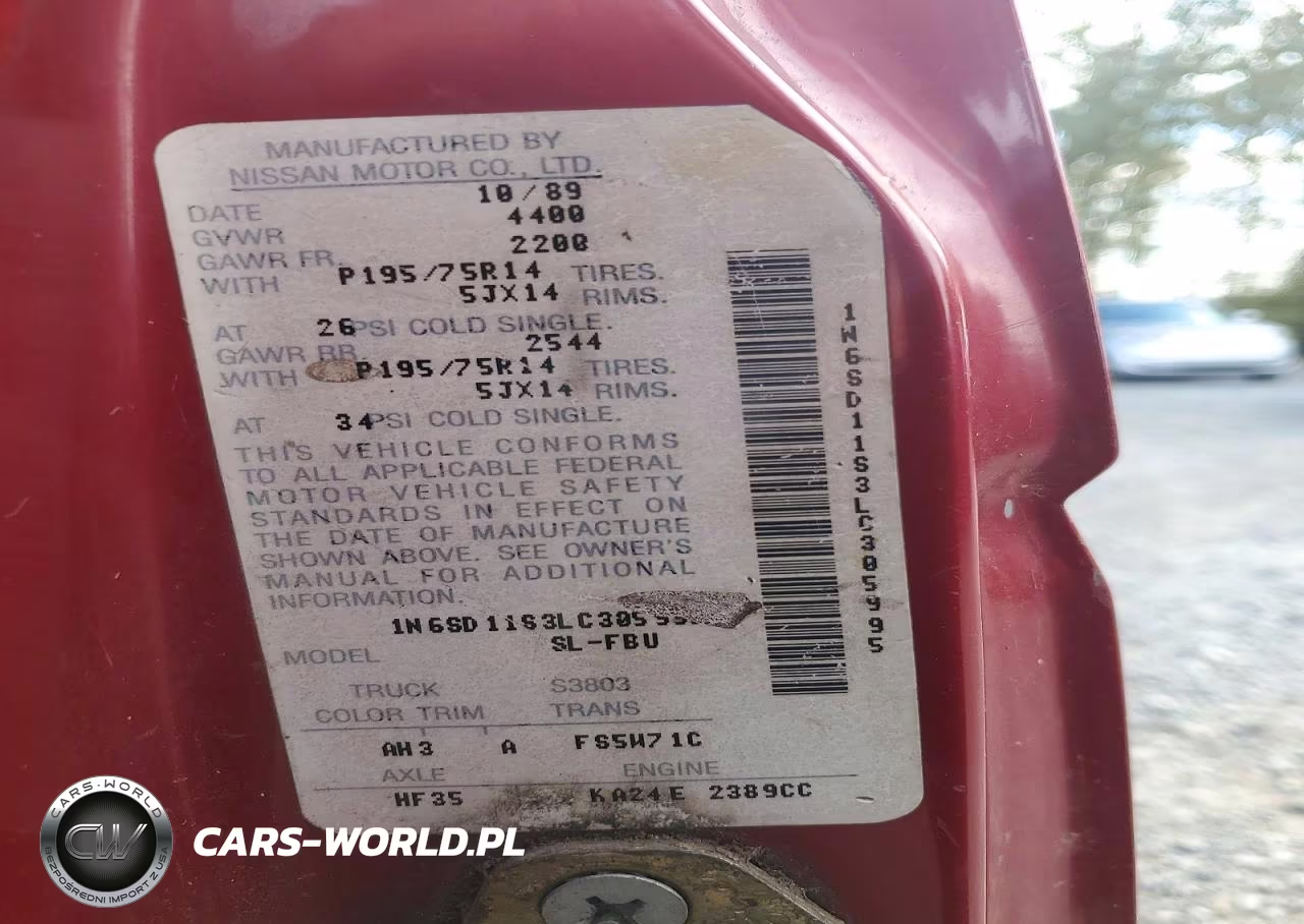 1990 Nissan Truck Base VIN:1N6SD11S3LC305995 - 12