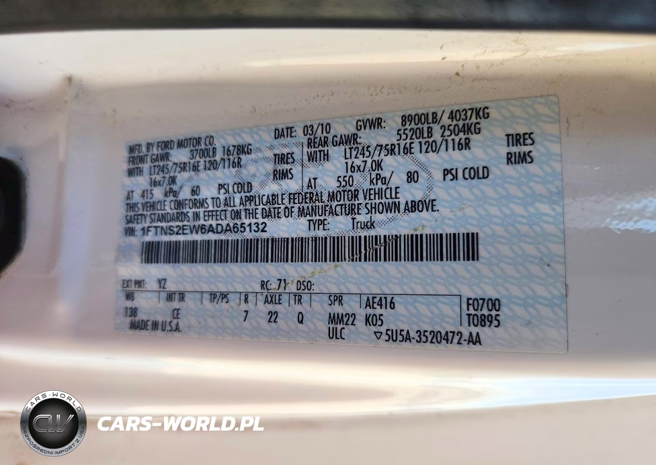 2010 Ford Econoline E250 Van VIN:1FTNS2EW6ADA65132 - 13