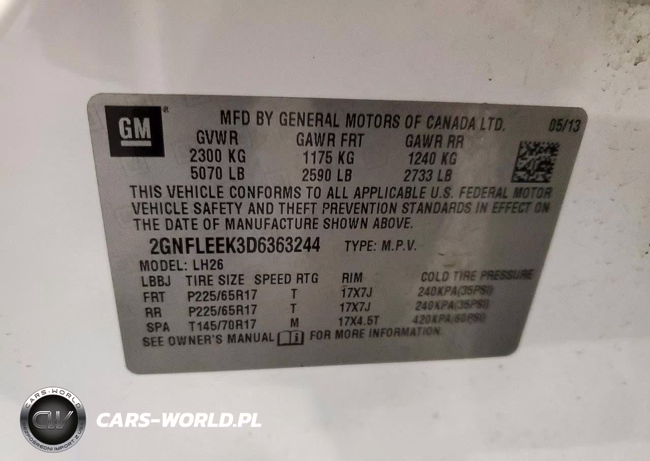2013 Chevrolet Equinox Lt VIN:2GNFLEEK3D6363244 - 13