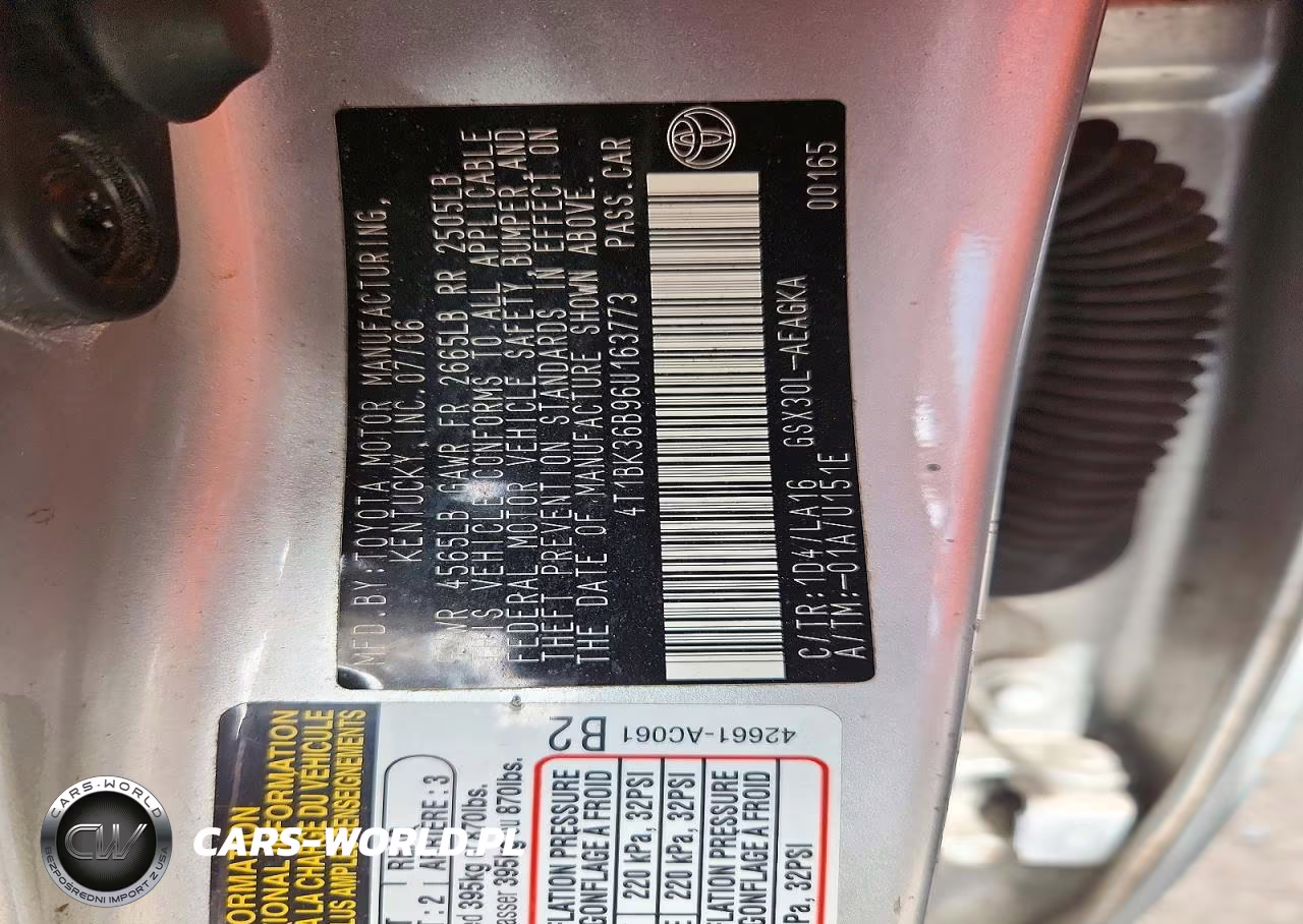 2006 Toyota Avalon Xls VIN:4T1BK36B96U163773 - 12