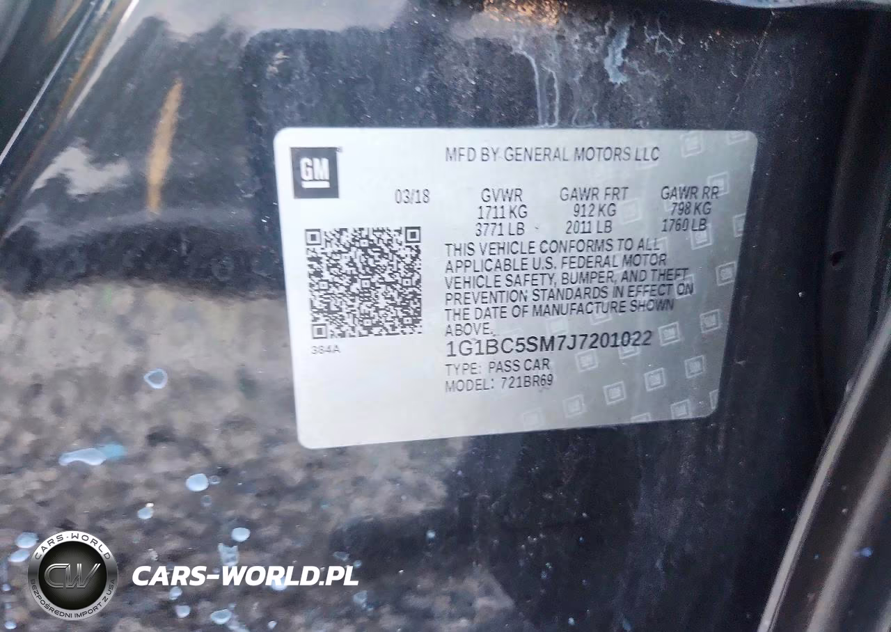 2018 Chevrolet Cruze Ls VIN:1G1BC5SM7J7201022 - 12