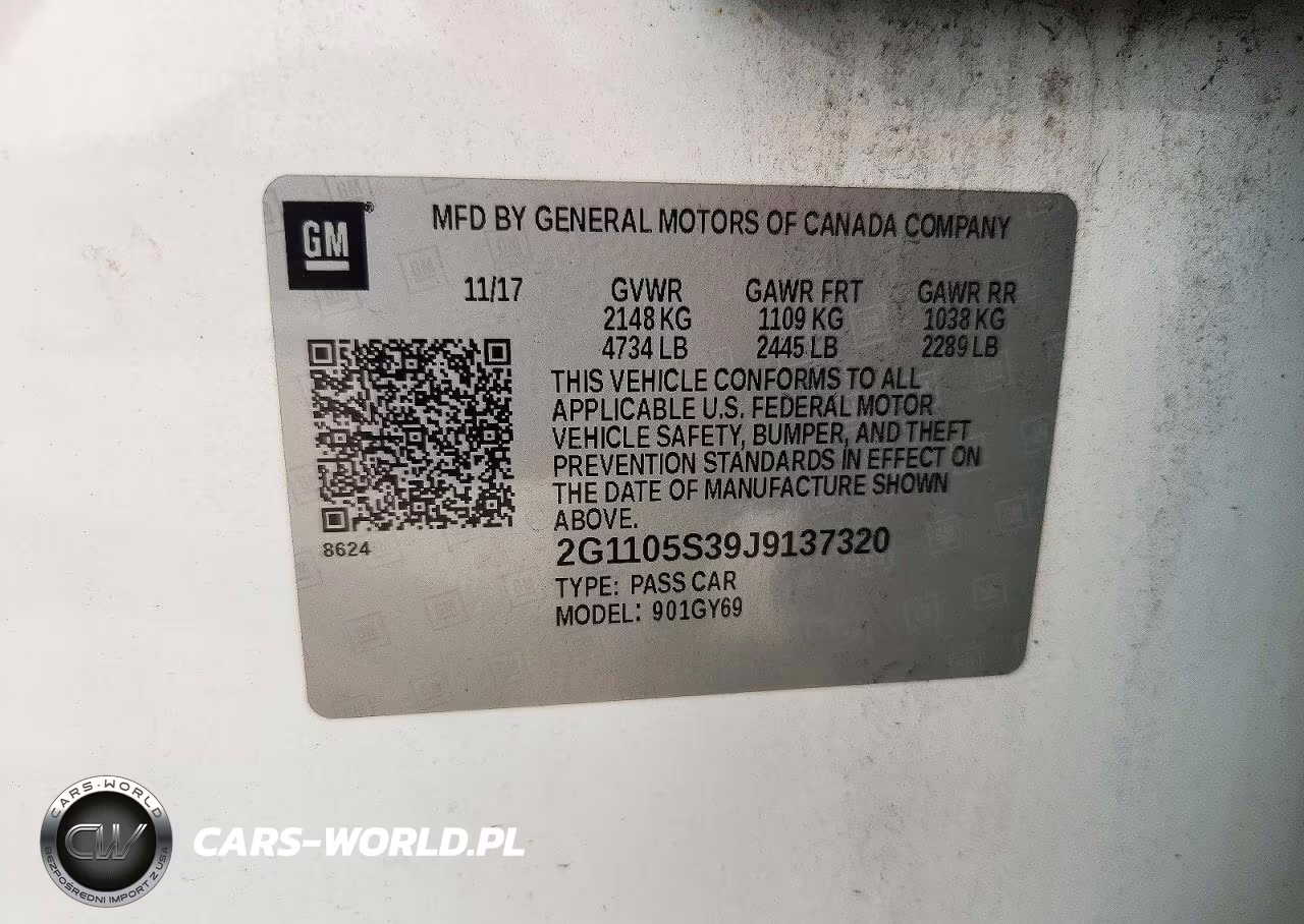2018 Chevrolet Impala Lt VIN:2G1105S39J9137320 - 12