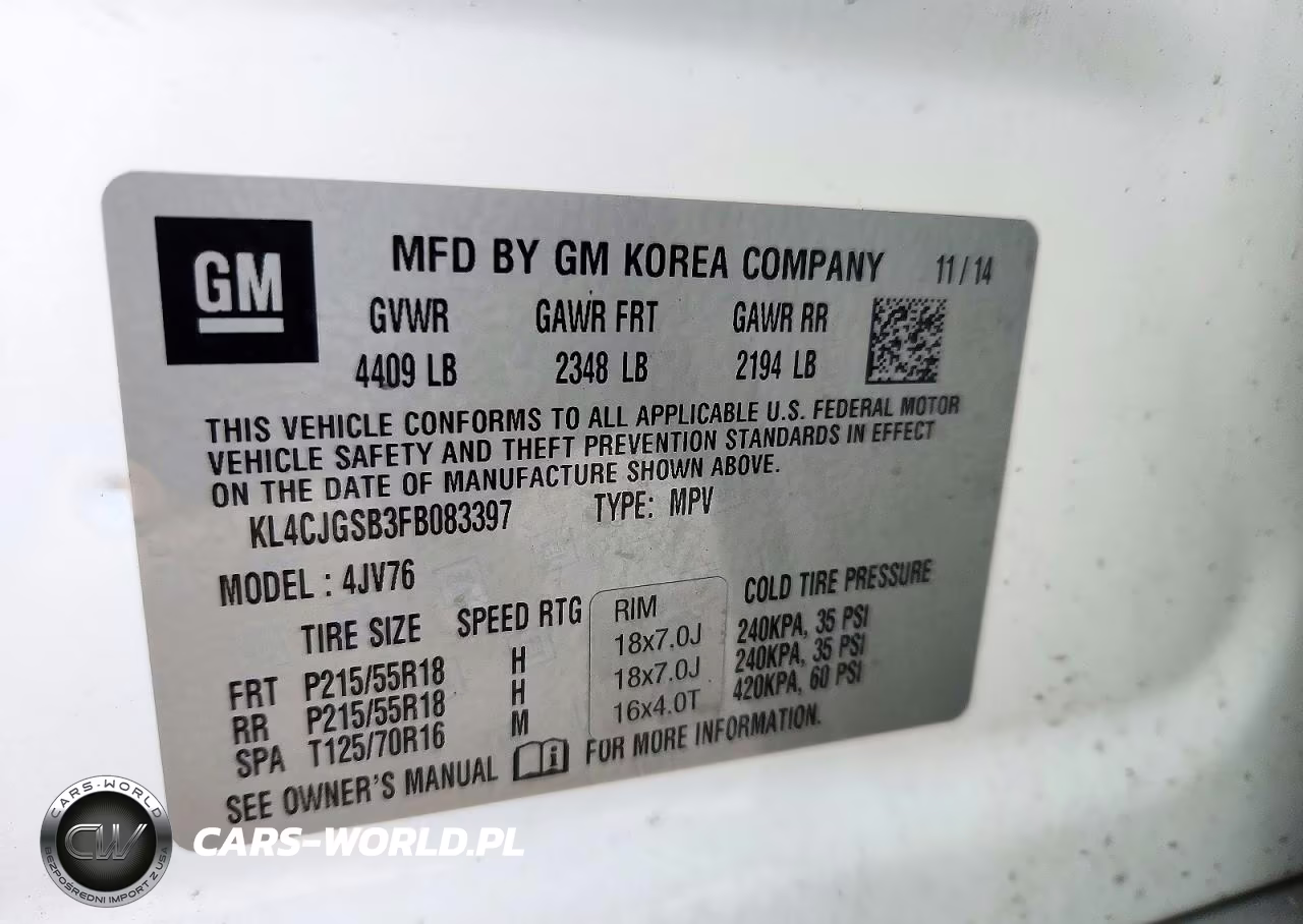 2015 Buick Encore VIN:KL4CJGSB3FB083397 - 12