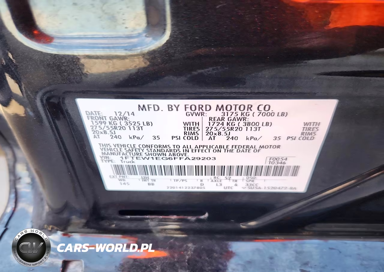 2015 Ford F150 Platinum VIN:1FTEW1EG6FFA29203 - 12
