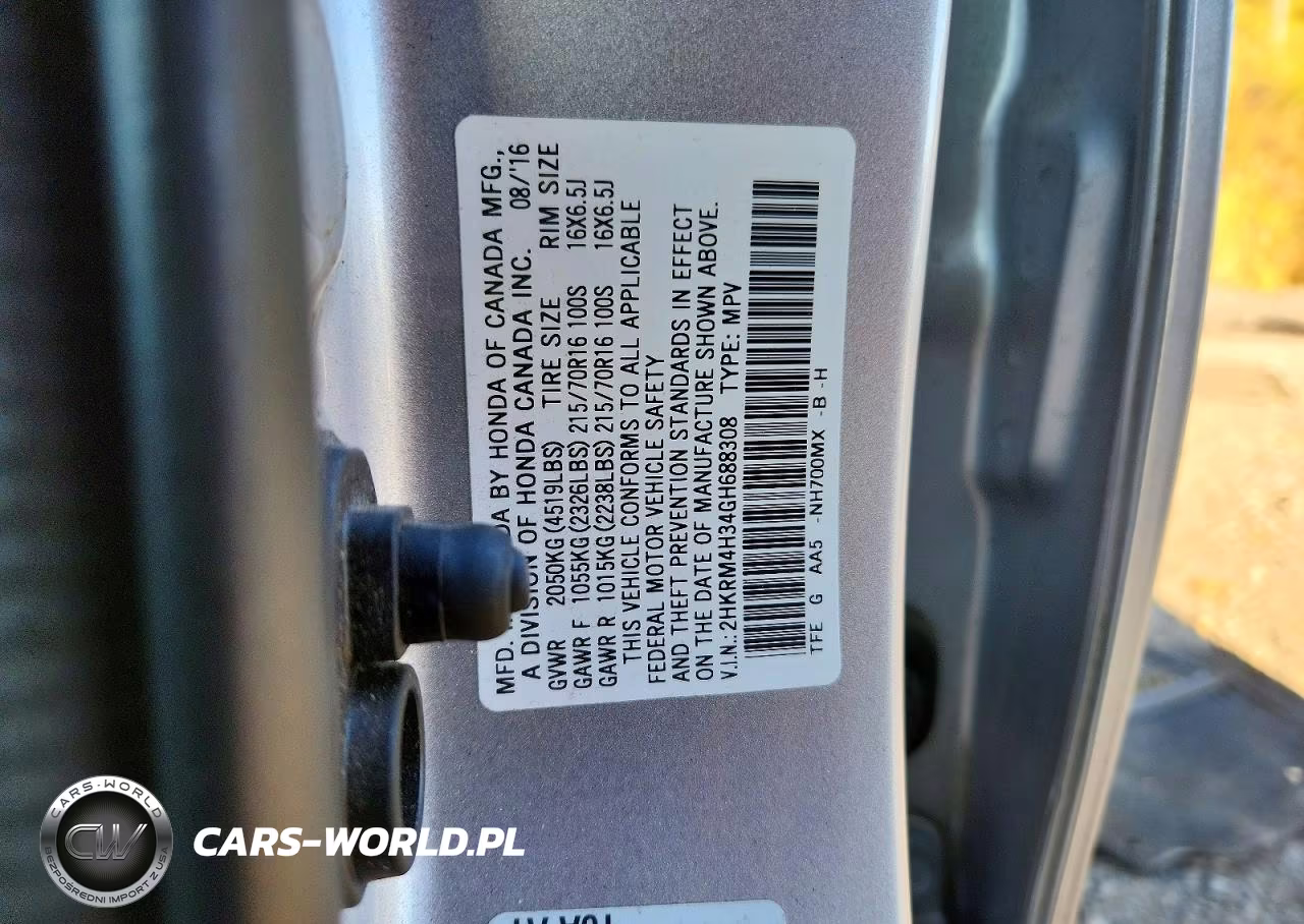 2016 Honda Cr-V Lx VIN:2HKRM4H34GH688308 - 13