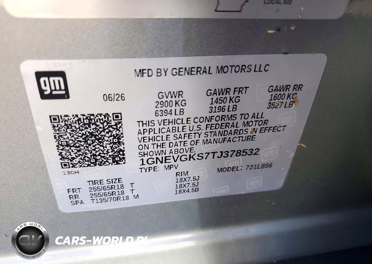 2026 Chevrolet Traverse Lt VIN:1GNEVGKS7TJ378532 - 13