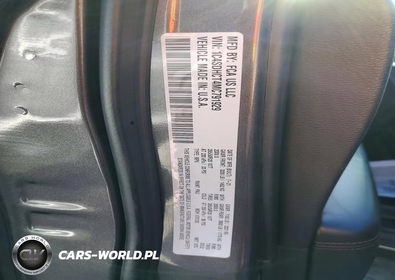 2021 Dodge Durango R-T VIN:1C4SDHCT4MC791929 - 13