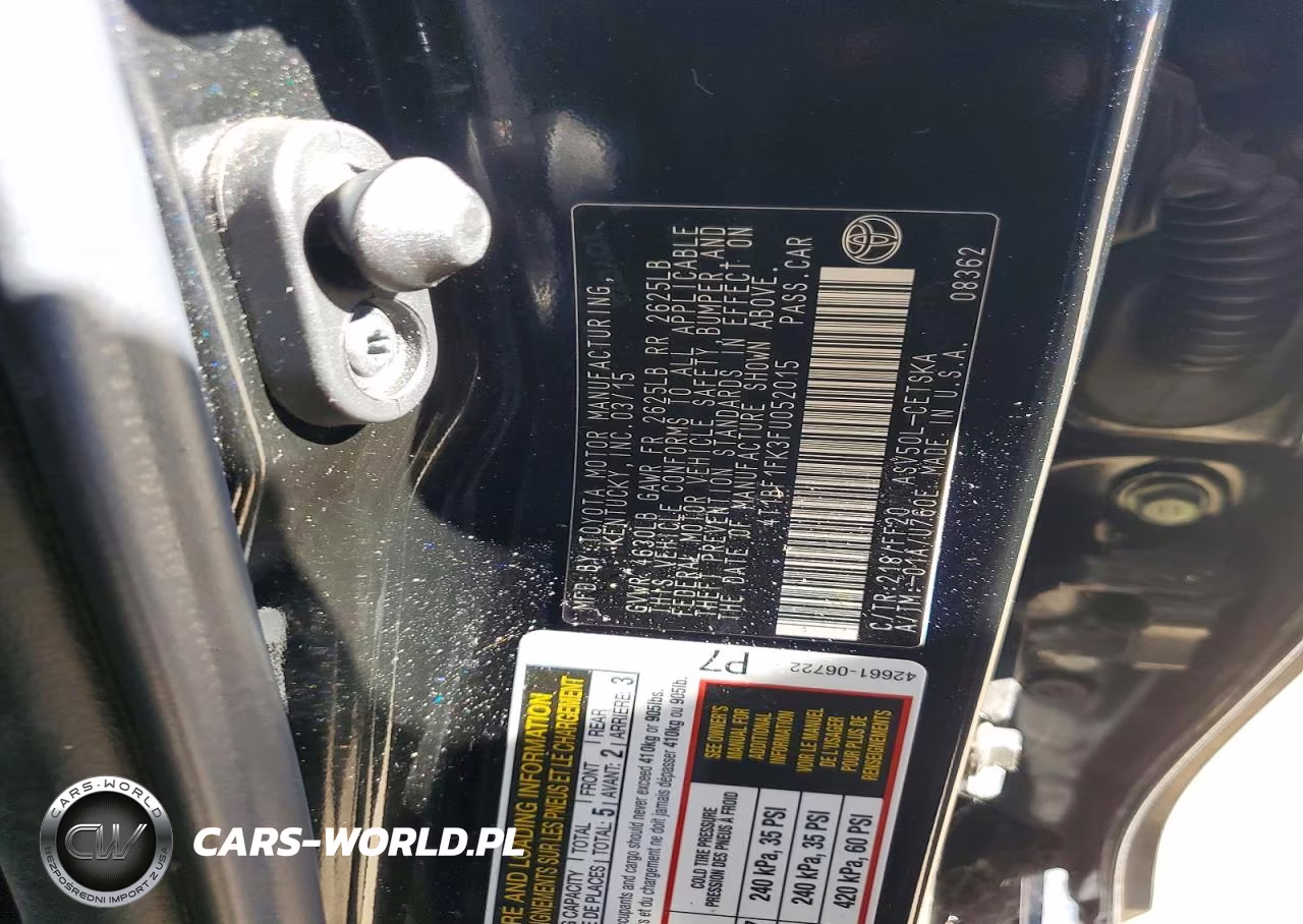 2015 Toyota Camry Se VIN:4T1BF1FK3FU052015 - 12