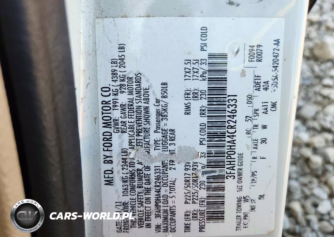 2012 Ford Fusion Se VIN:3FAHP0HA4CR246331 - 13