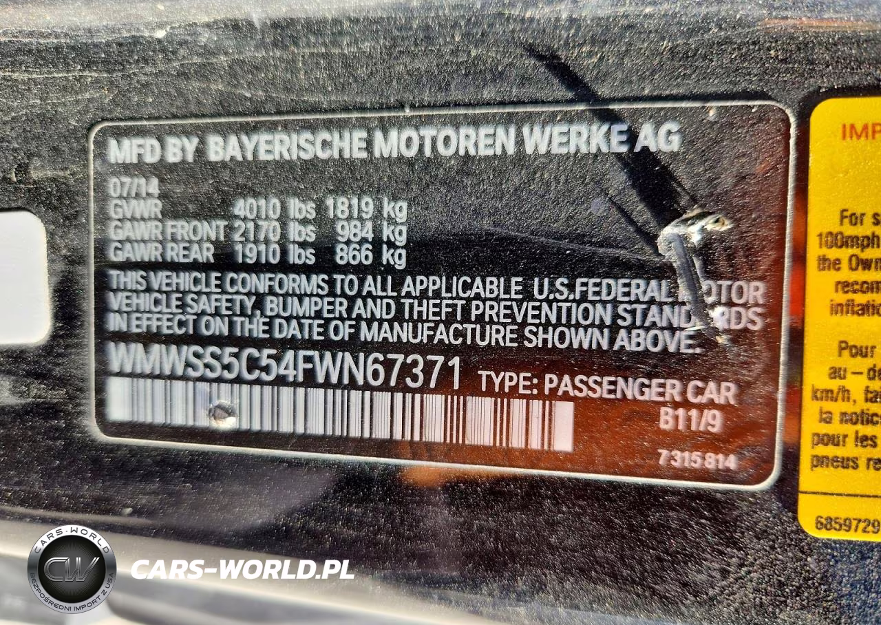 2015 Mini Cooper S Paceman VIN:WMWSS5C54FWN67371 - 13