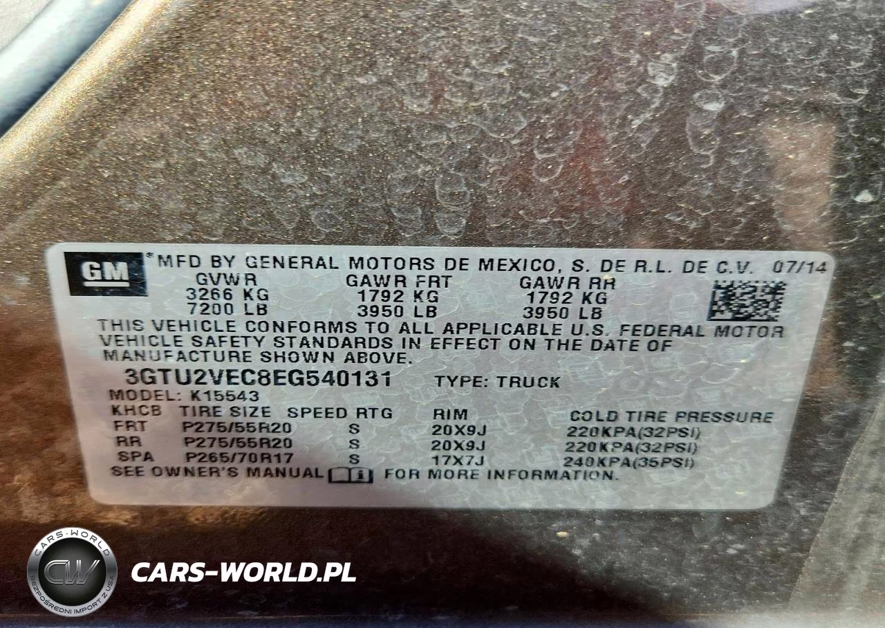2014 GMC Sierra K1500 Slt VIN:3GTU2VEC8EG540131 - 13