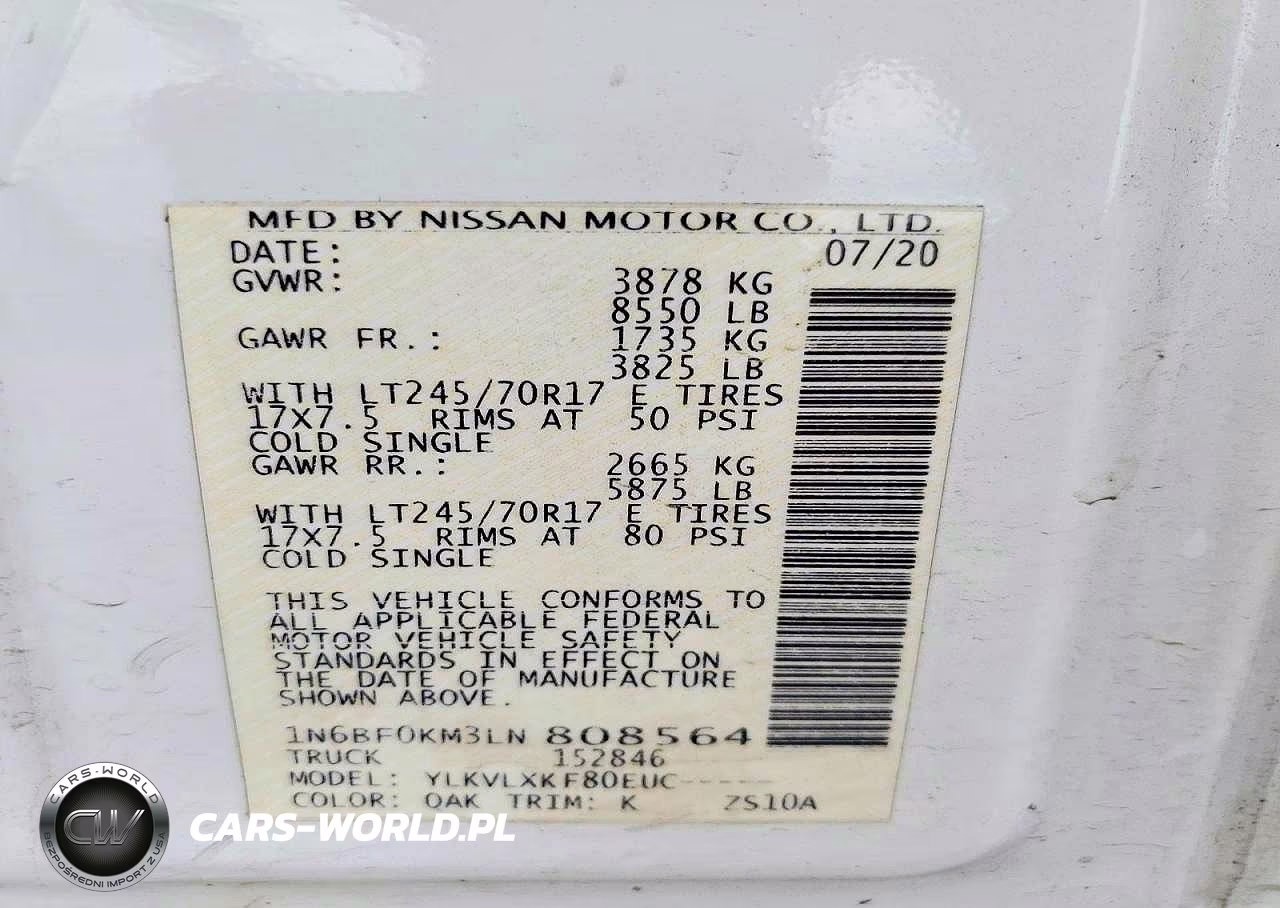 2020 Nissan Nv 1500 Sv VIN:1N6BF0KM3LN808564 - 13