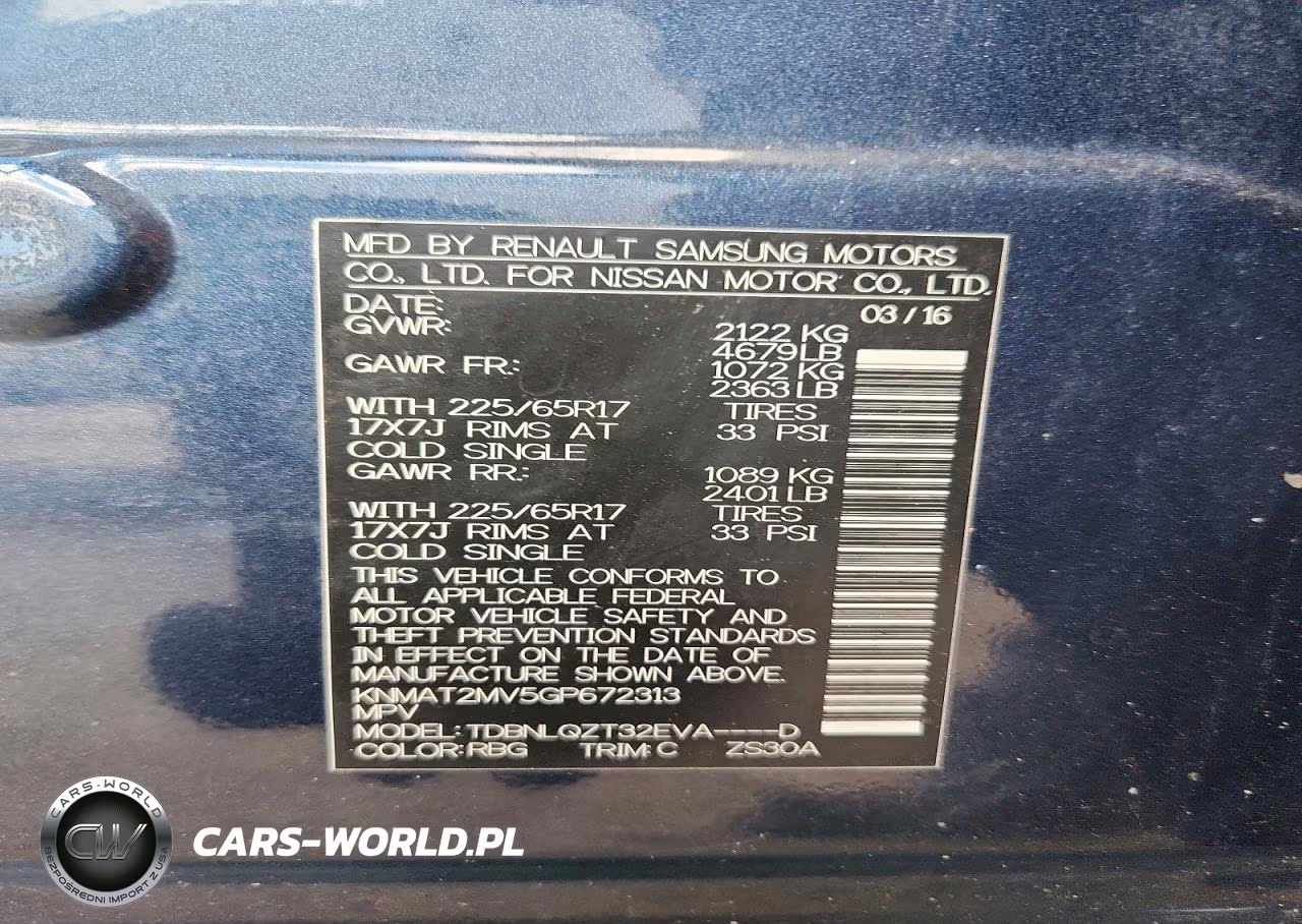 2016 Nissan Rogue Sv VIN:KNMAT2MV5GP672313 - 14