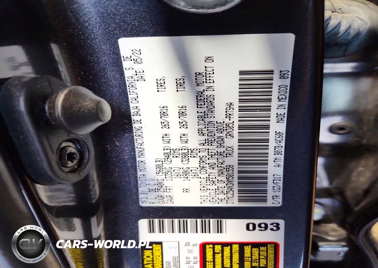 2022 Toyota Tacoma Trd Off-Road VIN:3TMCZ5AN3NM501558 - 12