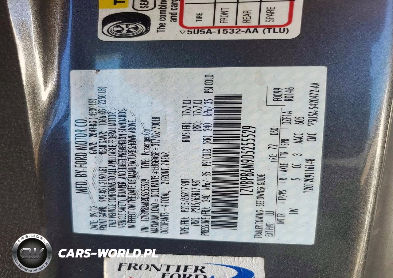 2013 Ford Mustang VIN:1ZVBP8AM9D5255529 - 12