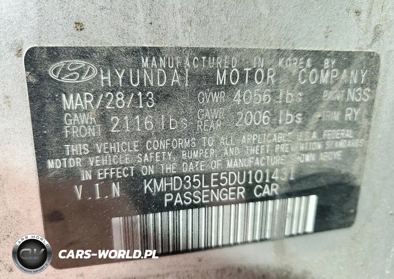 2013 Hyundai Elantra Gt Base VIN:KMHD35LE5DU101431 - 12
