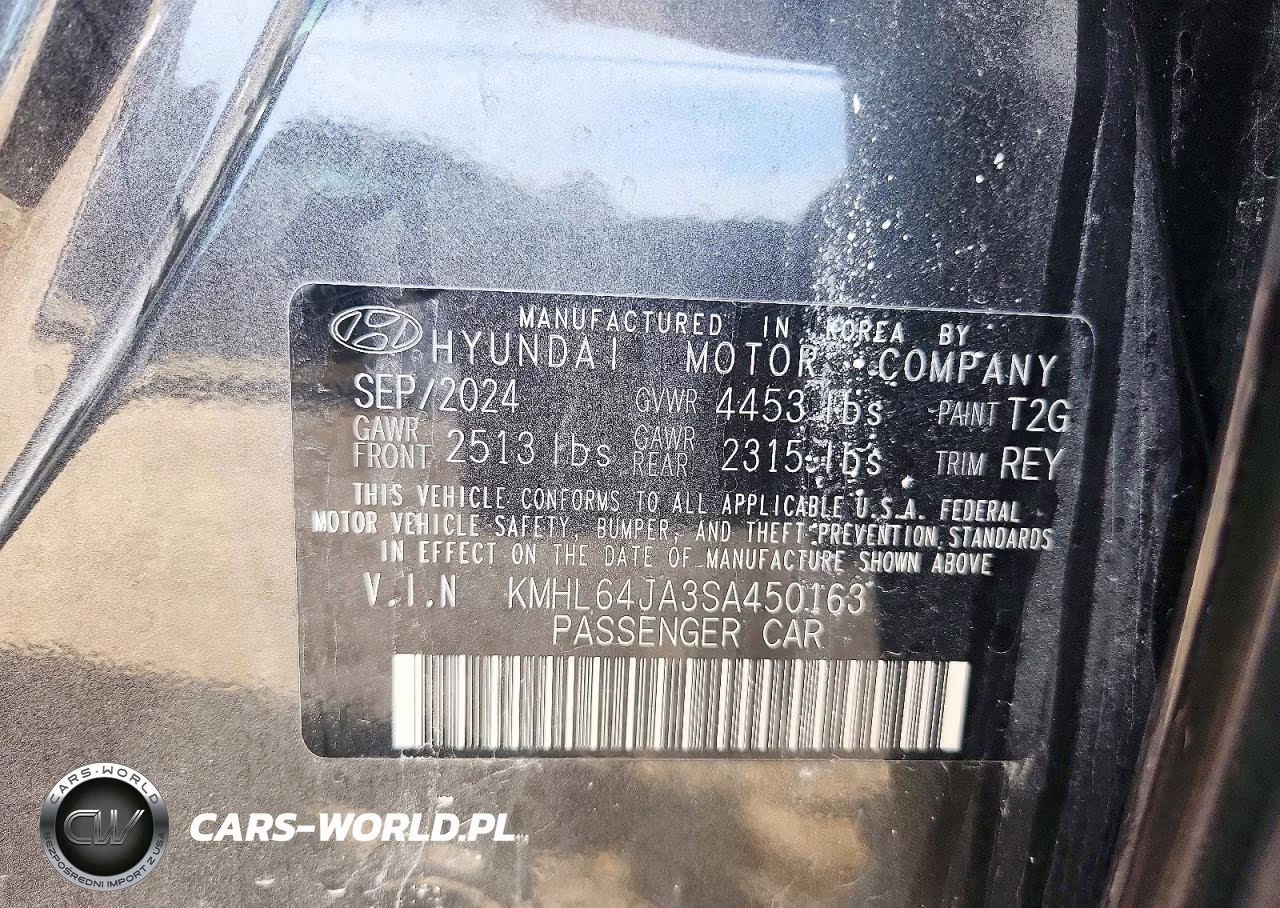 2025 Hyundai Sonata Sel VIN:KMHL64JA3SA450163 - 12