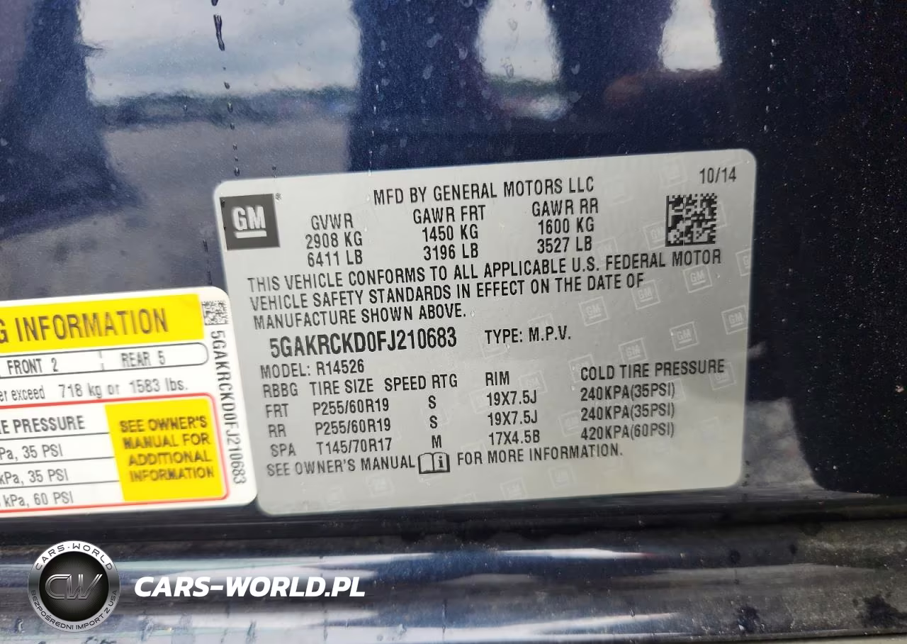2015 Buick Enclave VIN:5GAKRCKD0FJ210683 - 13