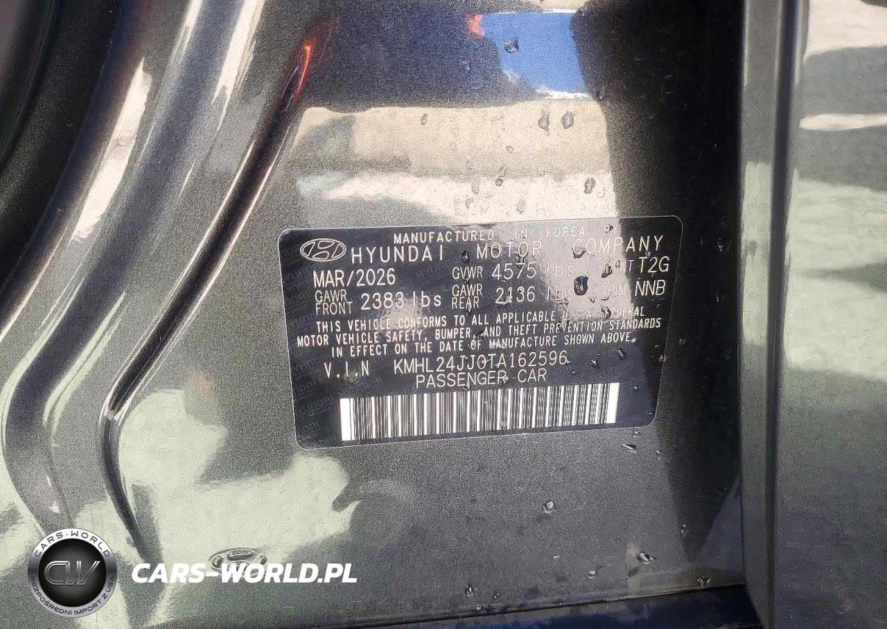 2026 Hyundai Sonata Hybrid Blue VIN:KMHL24JJ0TA162596 - 12