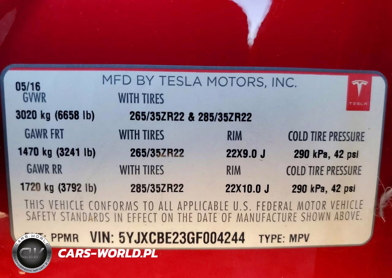 2016 Tesla Model X VIN:5YJXCBE23GF004244 - 13