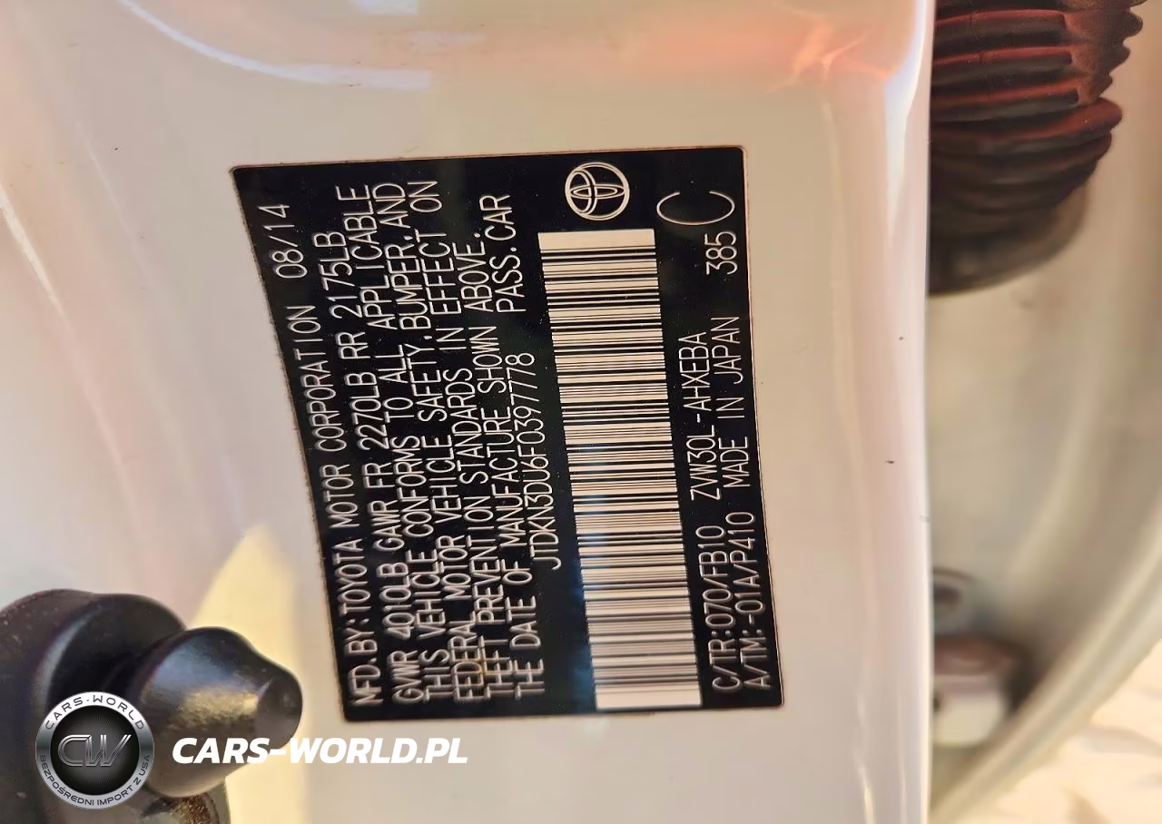 2015 Toyota Prius Two VIN:JTDKN3DU6F0397778 - 13