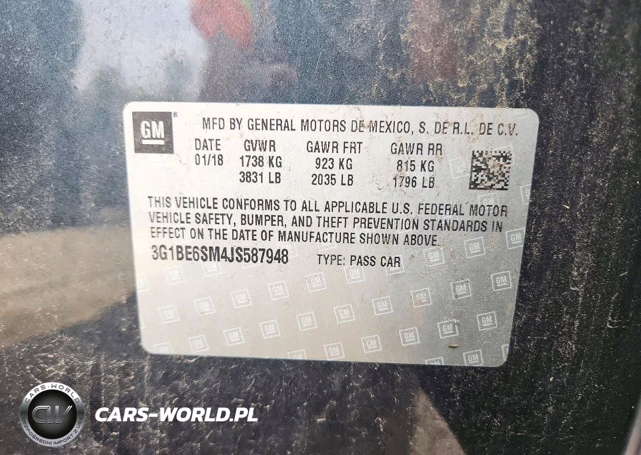 2018 Chevrolet Cruze Lt VIN:3G1BE6SM4JS587948 - 13