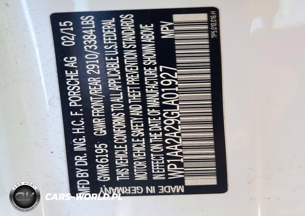 2016 Porsche Cayenne VIN:WP1AA2A29GLA01927 - 13