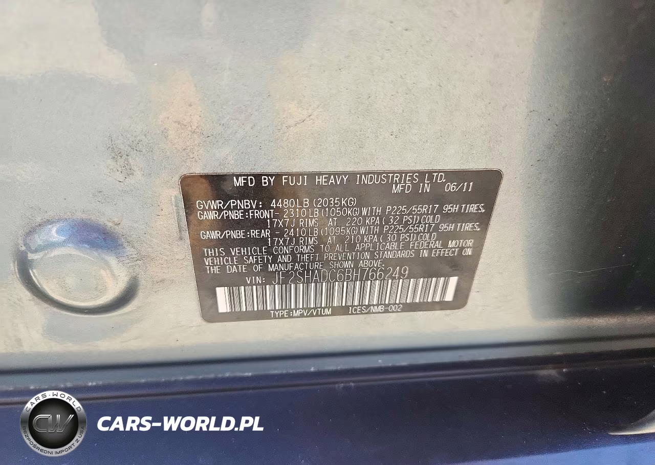 2011 Subaru Forester 2.5X Premium VIN:JF2SHADC6BH766249 - 13