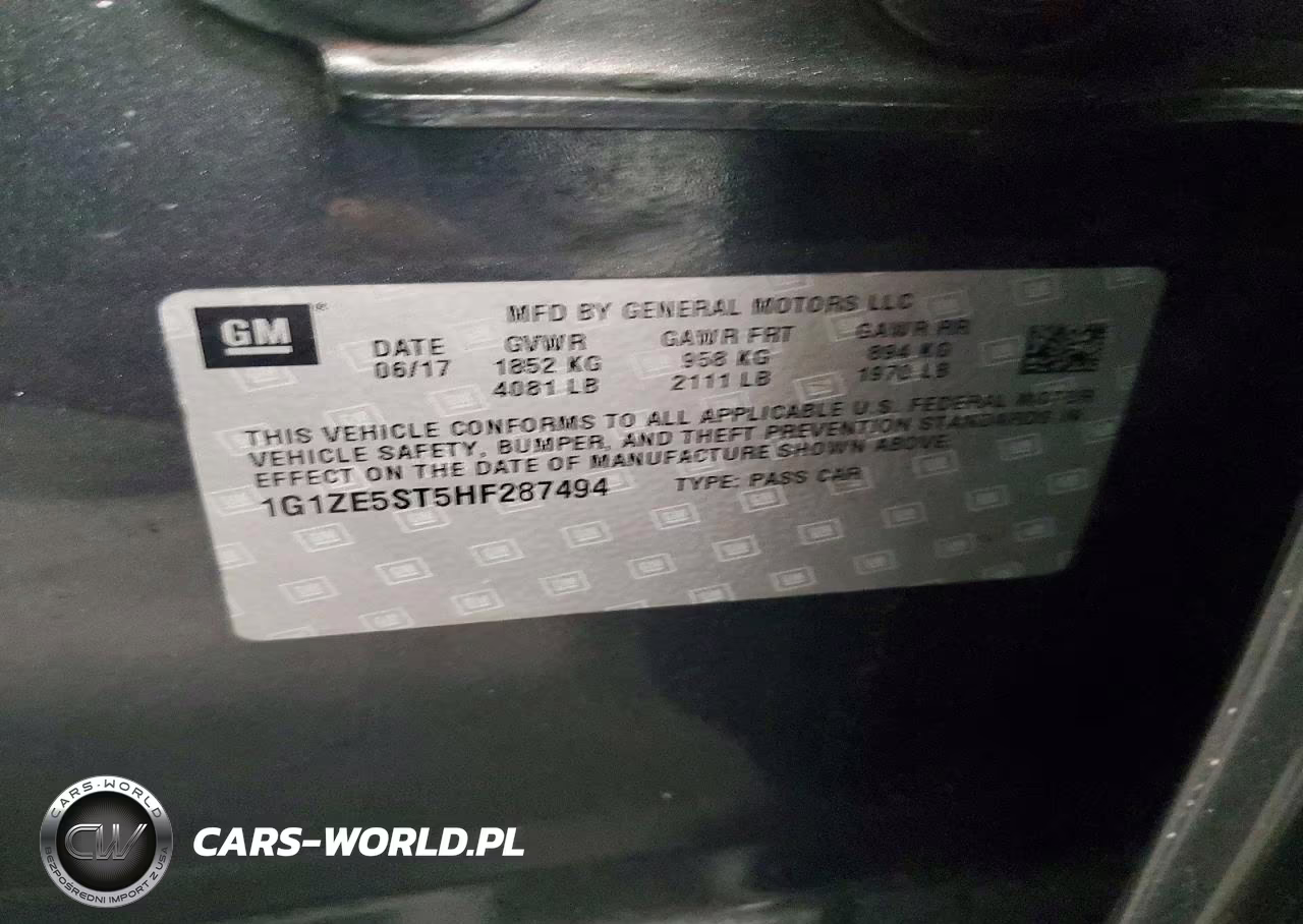 2017 Chevrolet Malibu Lt VIN:1G1ZE5ST5HF287494 - 12