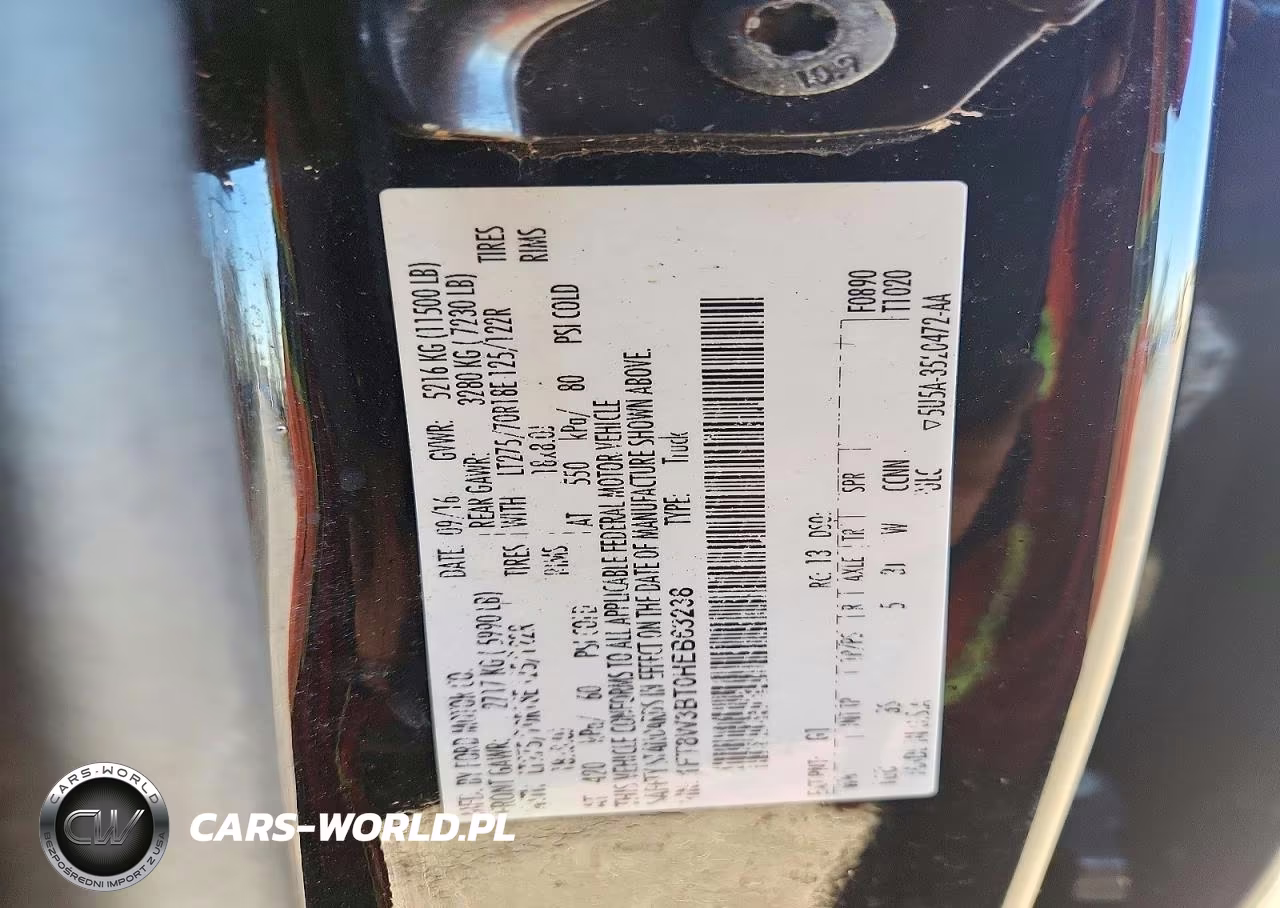 2017 Ford F350 Super Duty VIN:1FT8W3BT0HEB63238 - 12