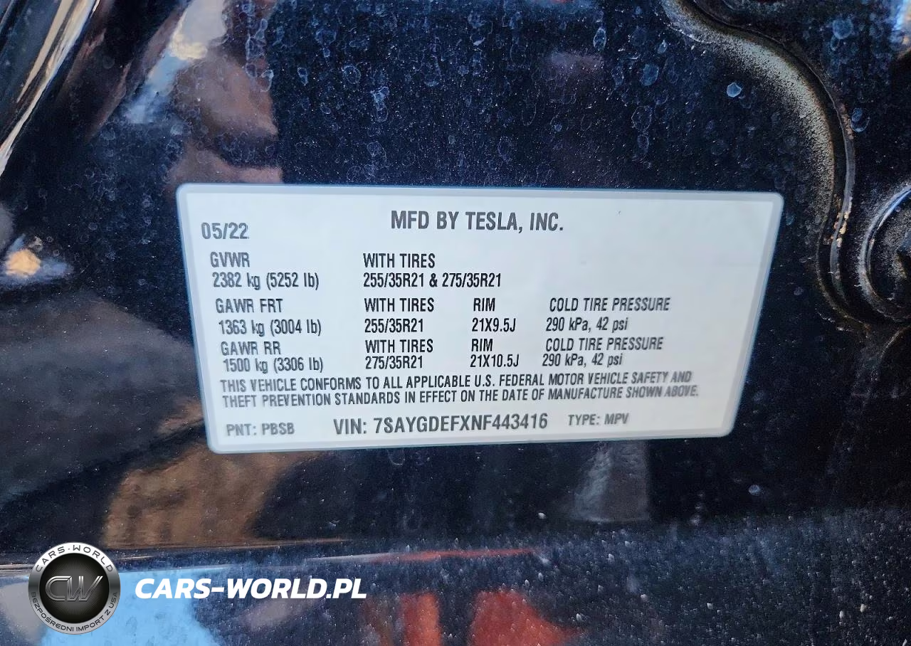 2022 Tesla Model Y VIN:7SAYGDEFXNF443416 - 14